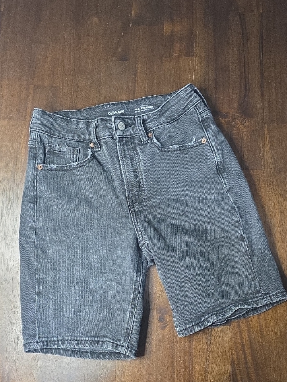 Old Navy Women's Charcoal Black Denim Long Shorts